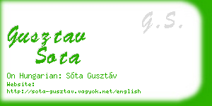 gusztav sota business card